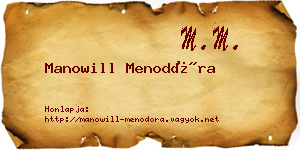 Manowill Menodóra névjegykártya